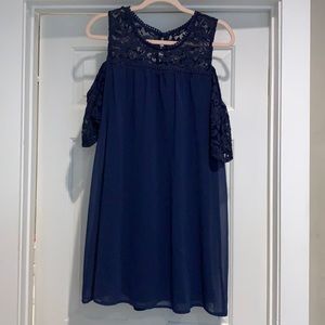 “As you wish” navy cold shoulder dress size XL
